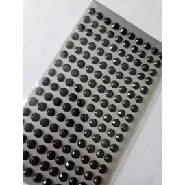 Crystal & Gems CraftbuddyUS 160pcs x 6mm BLACK Self Adhesive Rhinestone Gems, DIY Craft