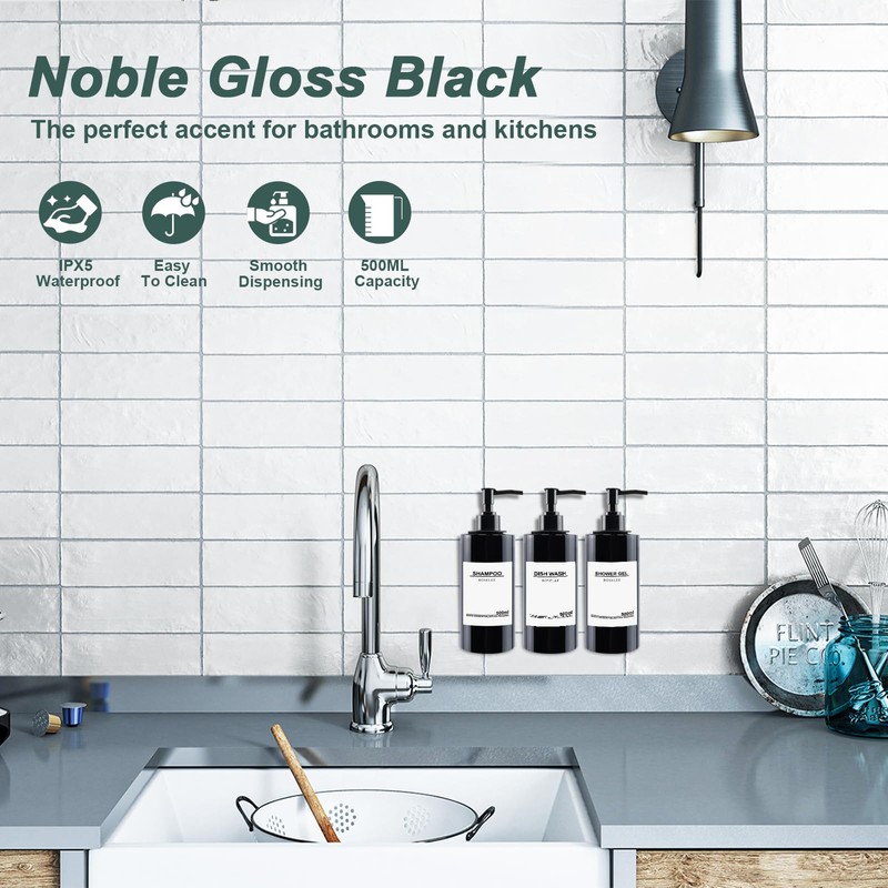 Roselee Soap Dispenser Wall Mounting Set 500 ml Soap Dispenser