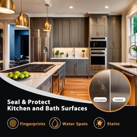 NADAMOO 2K Home Ceramic Coating Spray, 2-Parts Formula with Stronger Adhesion and Enhanced Wear Resistance, Seal & Protect Kitchen & Bath Surfaces, Repels Stains & Grime, Clear, 1 Can