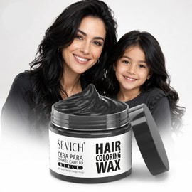 Temporary Hair Color Wax Black for Kids Women Men,Natural Instant Hair Wax Color,Premium Non Greasy,Easy to Wash,Travel Size,Perfect for Halloween, Children's Day,Cosplay & Parties,50g