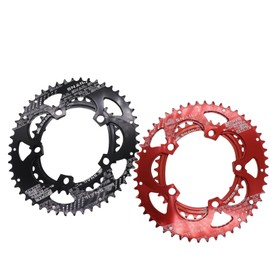 DJC Road Bike Chainring 110BCD Double Chainring 5 Arms Oval 2X 50T 35T Gravel for Sram Red Rival S350 S900(Oval 50-35T black)