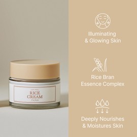 I'M From [I'm From] Rice Cream 1.69 Ounce, 41% rice bran essence with ceramide | Glowing Look, Improves Moisture Skin Barrier, Nourishes Deeply, Soothing to even out skin tone, K beauty