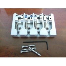 Hipshot NEW Hipshot 4-String A-Style Aluminum Bass Bridge, SATIN - CHOOSE YOUR SPACING! - .750”