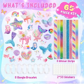 RichMoho Girls Bracelet Making Kit for Girls Age 5+, Creative Craft Kits for Kids, Friendship Bracelet Making Kit Craft Kits Girls Birthday Present for Age 3 4 5 6 7 8 Year Old Girls Gifts Toys Set