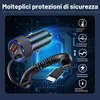 Adattatore per accendisigari USB C, 3,4 A, rapido da auto