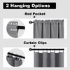 DWCN Grey Curtains for Small Window, Bedroom, Living Room, Kitchen,
