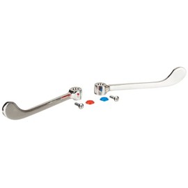 Elkay Metal Faucet Handle with Square Mounting Hole, 2"-6" Length, Silver, 6" Wristblade Handle