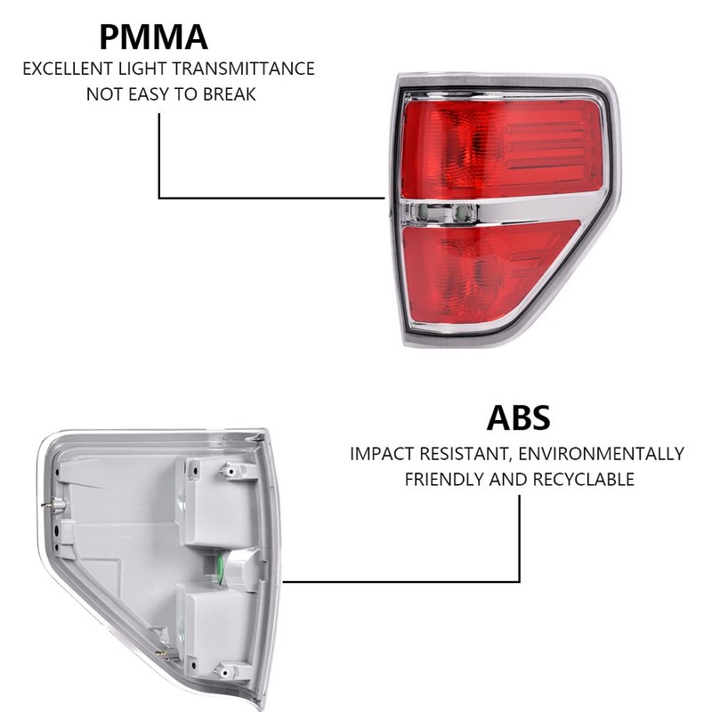 PIT66 Tail Lights, Compatible with 09-14 Ford F150 (Not Compatible