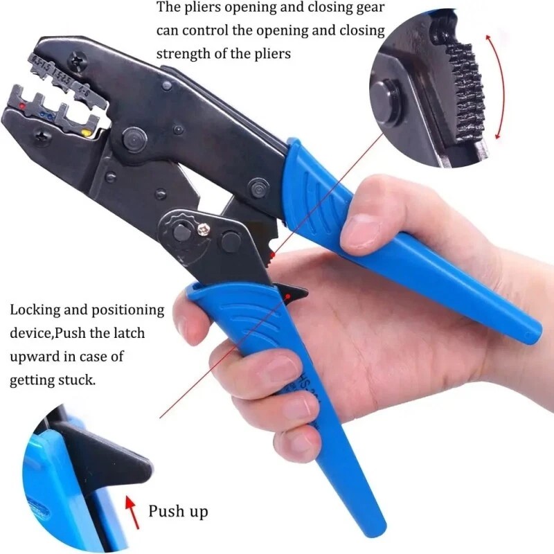 Unbranded Crimping Tool For Heat Shrink Connectors Ratcheting Wire Crimper
