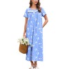 Ekouaer Nightgown for Women Cotton Long Night Gown Short Sleeve