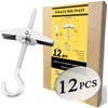 1/5" Heavy Duty Hook Toggle Bolts Set - 12 Packs