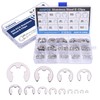 Habwea Pack of 400 Snap Ring Set, Stainless Steel, E-Clip,