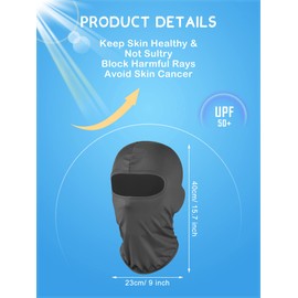 12 pasamontañas con protección solar, protección solar, protección UV, para deportes al aire última intervensión, Color Retro, Talla única