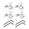 sourcing map 4pcs SK10 Aluminum Linear Rod Rail Shaft Support