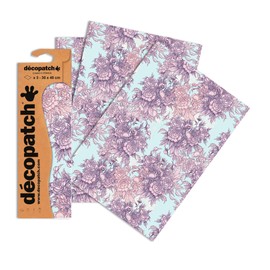 Decopatch Paper No. 760 Purple Rose Roses 395 x 298 mm Pack of 3