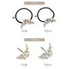 VINGTAINE H7603-S-HGOM Hair Elastic Hair Cuff, Pony Hook, Pearl, Bijou,
