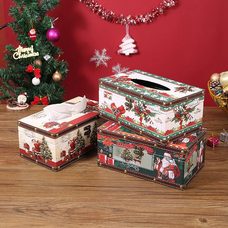 Fahgaer Christmas Tissue Box Home Indoor Dining Table Living Room
