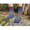 CloudLine Merino Wool Retro Hiking Socks - Medium White/Teal