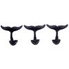 Navy Blue Whale Tail Cast Iron Wall Hooks, Wall Mounted