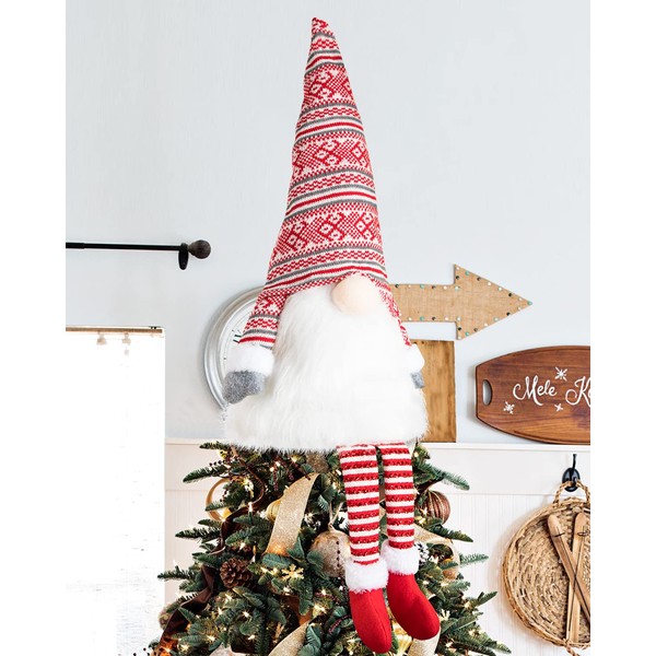 Lanpn Christmas Tree Topper Large Tomte Gnome Santa Ornaments 23
