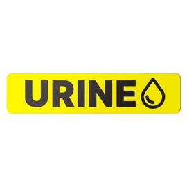 Urine Specimen Medical Stickers (1.625 x 0.375 inch, Yellow - 300 Labels) Urine Labels for Medical Laboratory Testing, Healthcare, Veterinary or Clinics - Strong Adhesive & Highly Visible