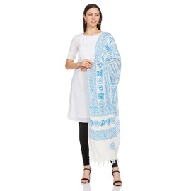 Chal de oración hindú con estampado Sri Ram Jai Ram Jai Jai Ram Mantra - Polialgodón, Turquesa, Talla única