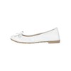 MARCO TOZZI Ladies Leather Bowknot Ballet Flats, white 1