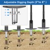 Grass Plugger Tool with Adjustable Digging Depth from 3 to