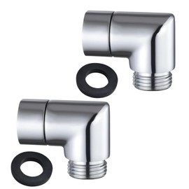 Shower Head Adapter, Solid Brass 90 Degree Shower Elbow Adapter, G1/2" Shower Head Extension Arm Connector (2 Pack)