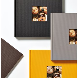 walther Design Photo Album Cream 18 x 18 cm with Cover Punching, Fun FA-199-H