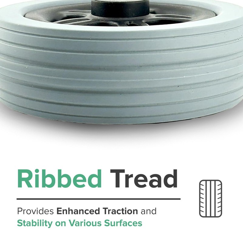 AlveyTech 6"x2" (150x50) Front Anti-Tip/Rear Caster Wheel for Jazzy 614