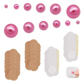 12Pcs Ball-Shape Belly Button Plug Post Tummy or Umbilical Hernia Repair Silicone Liposuction After Trainer Tuck Round Ball-shaped Shaper Tummyk（6 Sizes, 2 of Each + 24pcs Medical Tape) (Pink)