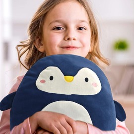 RAILONCH Animal Cushion Plush Toy Stuffed Toy Cuddly Toy Cartoon Cushion Cute Dinosaur Gift Unisex Cuddly Toy (Penguin)