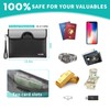 5200°F Fireproof Money Bag with Lock, Water Fireproof Document Bag