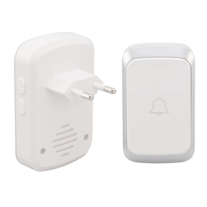 Wireless Doorbell with 36 Chimes 4 Volume Level LED Flashing