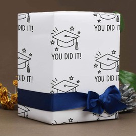 A1 'You did it! Graduation Cap' Gift Wrap/Wrapping Paper Sheet (GI00109559)