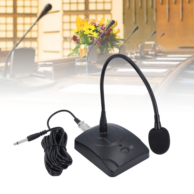 Goose Neck Microphone with XLR Jack 360 Degree Hose Desktop