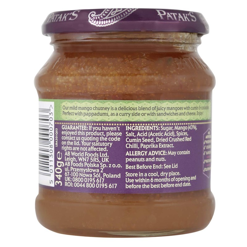 Patak's The Original Mild Mango Chutney