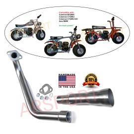 ARSPORT Exhaust Header 3 stage Pipe For Coleman CT200U-EX Camo 196cc 6.5HP Gas Mini Bike