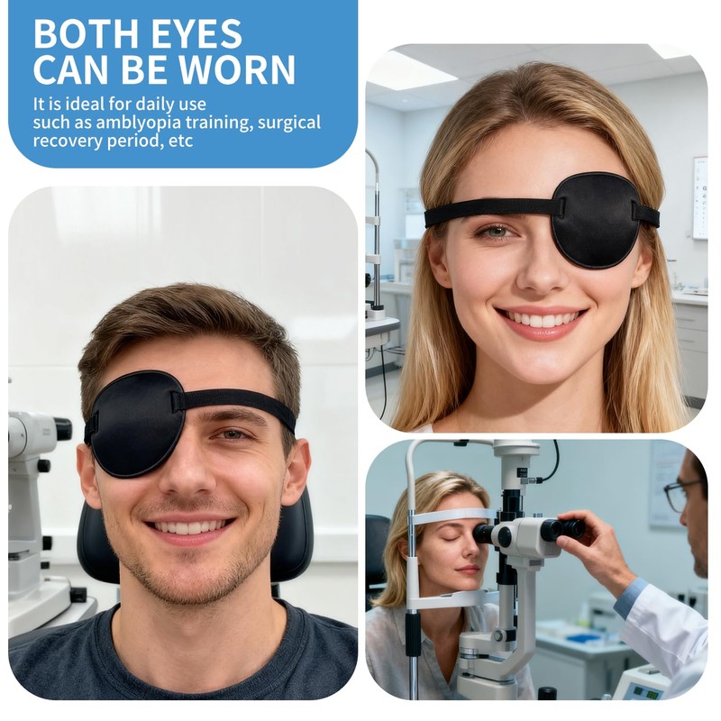 Verazquy 2Pcs Eye Patch,Adults Kids Adjustable Patches for Left or