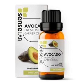 SenseLAB Avocado Oil - 100% Pure Natural Cold Pressed Carrier Oil to Mix Essential Oils - Moisturising Oil for Skin and Nail Care (30 ml)