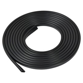 Edge Protection, 3 m Door Seal, Draught Excluder for Doors, Edge Protection Seal, Window Seal, Socket Profile, Suitable for Cars, Electrical Appliances, Glass Doors, Black