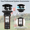 Wind Cup Anemometer with Compass, Handheld CFM Meter Measures Wind