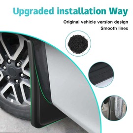 JLBMMLY Mud Flaps Compatible with Ford Ranger Accessories 2025 2024 Splash Guards All Weather Fender Guard Mudguards Sediment Protection No Need to Drill Holes(Won't Fit Raptor)