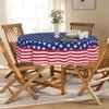 Horaldaily 4th of July Tablecloth 70x70 Inch Round, Patriotic American