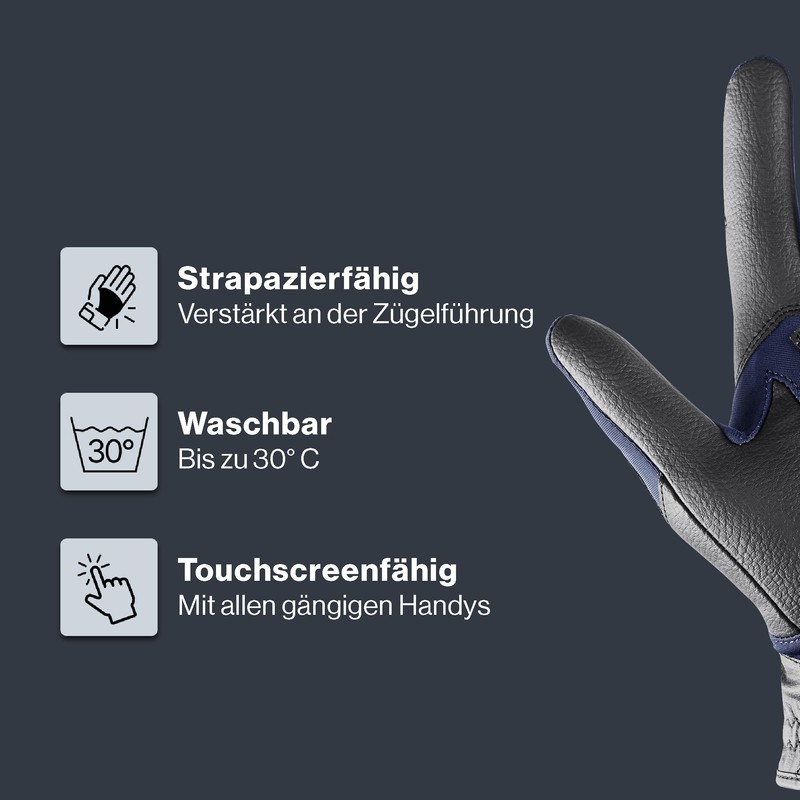 Uvex Ventraxion Plus Riding Gloves, Navy-Black, 9-10