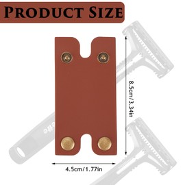 NICENEEDED 3 PCS PU Leather Razor Head Protecting Cover, 3 Color Razor Case Shaver Tip Covers for Travel, Leather Protective Sleeve Shaving Blade Guard Accessories