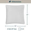 PAVILIA Light Gray Throw Pillow Covers 18x18 Set of 2,