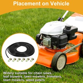 Partuto 1 Set Universal Petrol Fuel Line Gas Line Pipe Hose Plastic Black 9.84ft 1/9"ID 1/7"OD