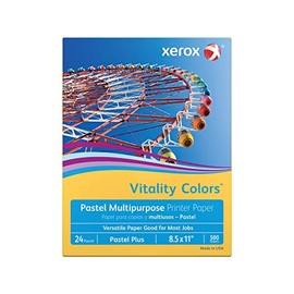 Xerox® Vitality Colors™ Pastel Plus Multipurpose Printer Paper, Letter Size, 24 Lb, 30% Recycled, Goldenrod, Ream Of 500 Sheets